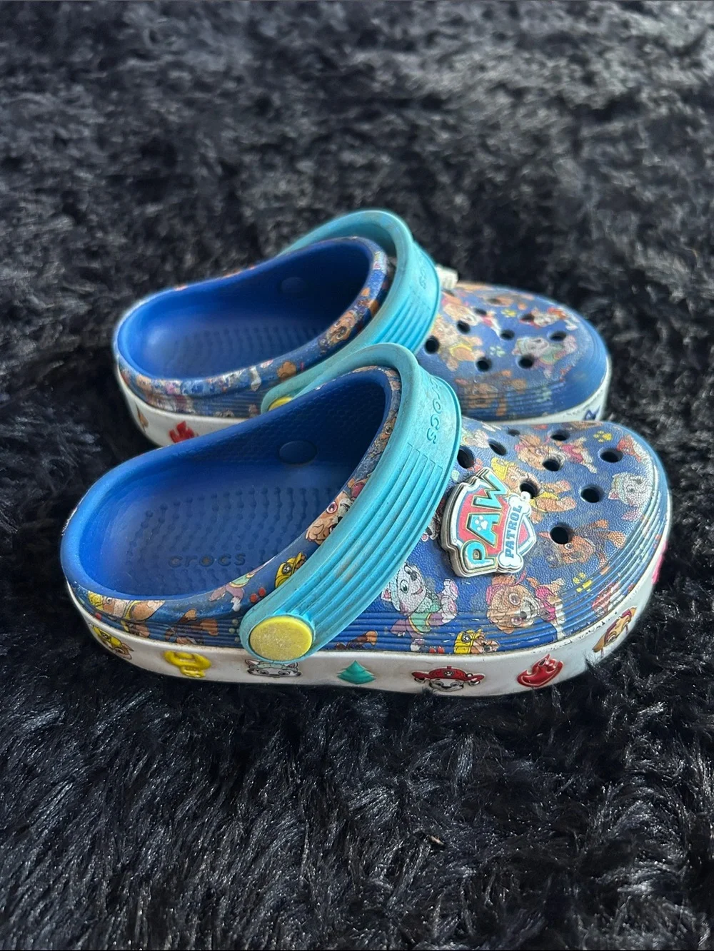 CROCS Blue Kids Paw Patrol Clog Sandals with Teal Strap
